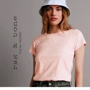 Rag & Bone pink and white floral tshirt.  Worn once.  Size XS.